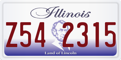 IL license plate Z542315