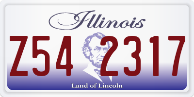 IL license plate Z542317