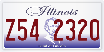 IL license plate Z542320