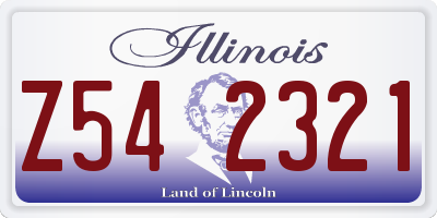 IL license plate Z542321