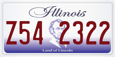 IL license plate Z542322