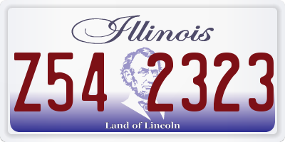 IL license plate Z542323