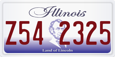 IL license plate Z542325
