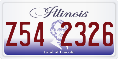IL license plate Z542326