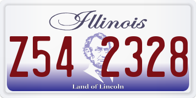 IL license plate Z542328