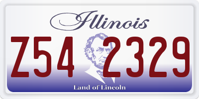 IL license plate Z542329