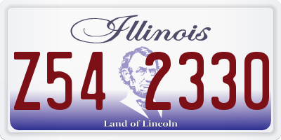 IL license plate Z542330