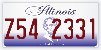 IL license plate Z542331