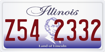 IL license plate Z542332