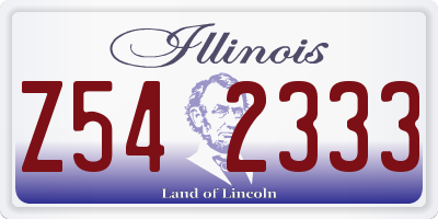 IL license plate Z542333