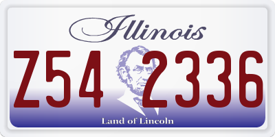 IL license plate Z542336