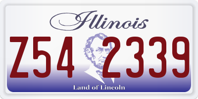 IL license plate Z542339