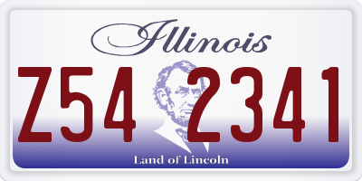 IL license plate Z542341