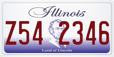 IL license plate Z542346