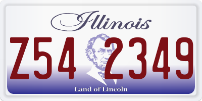 IL license plate Z542349