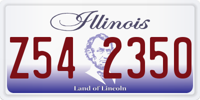 IL license plate Z542350