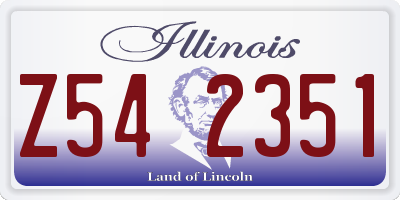 IL license plate Z542351