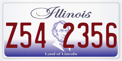 IL license plate Z542356