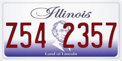 IL license plate Z542357