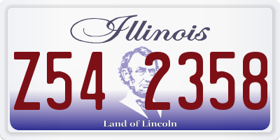 IL license plate Z542358
