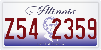 IL license plate Z542359