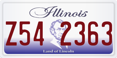 IL license plate Z542363