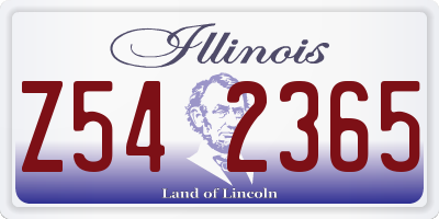 IL license plate Z542365