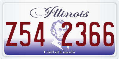 IL license plate Z542366