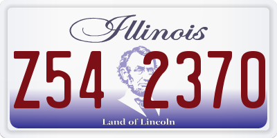 IL license plate Z542370