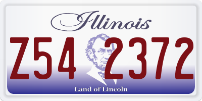 IL license plate Z542372
