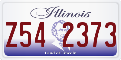 IL license plate Z542373
