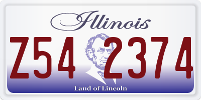 IL license plate Z542374