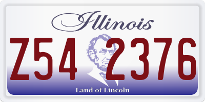 IL license plate Z542376