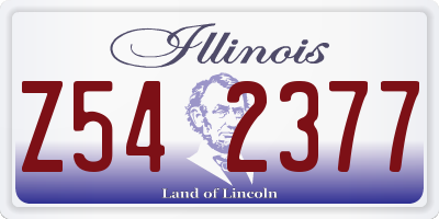 IL license plate Z542377