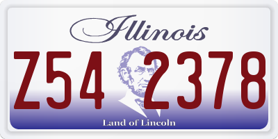 IL license plate Z542378