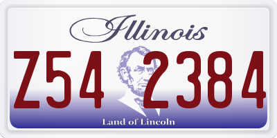 IL license plate Z542384