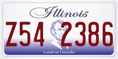 IL license plate Z542386