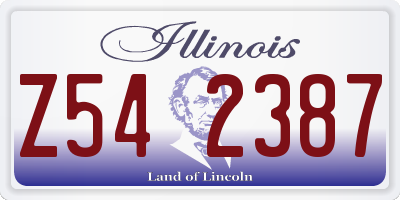 IL license plate Z542387