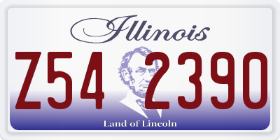IL license plate Z542390