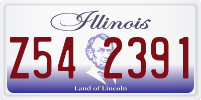 IL license plate Z542391