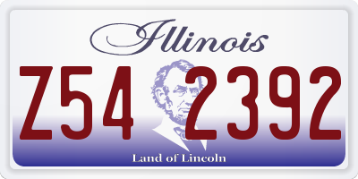 IL license plate Z542392
