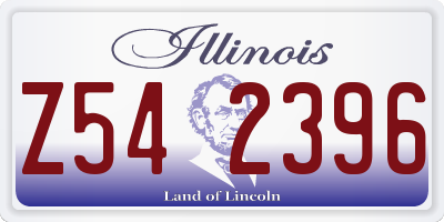 IL license plate Z542396