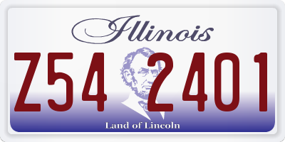 IL license plate Z542401