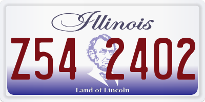 IL license plate Z542402