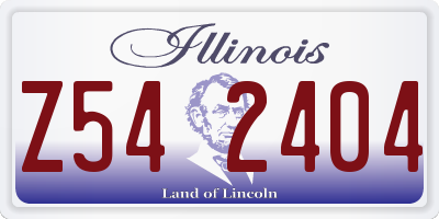 IL license plate Z542404