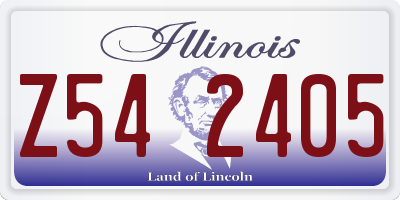 IL license plate Z542405