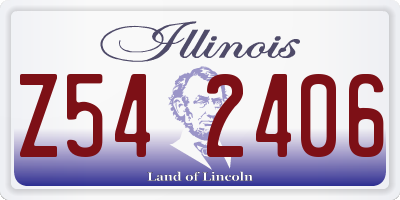 IL license plate Z542406