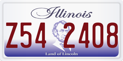 IL license plate Z542408
