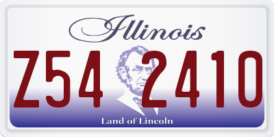 IL license plate Z542410
