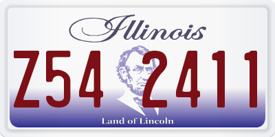 IL license plate Z542411